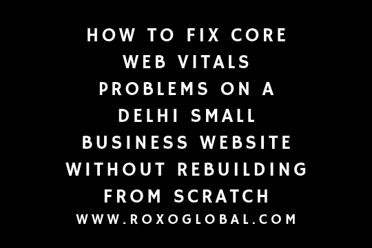 How to Fix Core Web Vitals Problems on a Delhi Small Business Website Without Rebuilding From Scratch